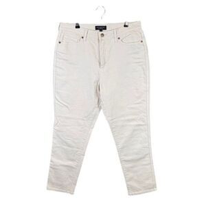 Banana Republic Curvy Straight Jeans High Rise Denim Ecru Off White Size 8 29‎
